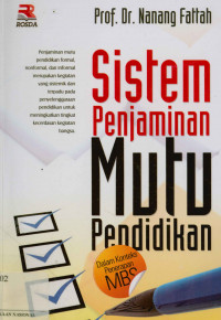 Image of Sistem penjaminan mutu pendidikan : Dalam konteks penerapan MBS