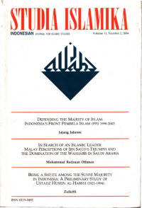 Image of STUDIA ISLAMIKA: INDONESIAN JOURNAL FOR ISLAMIC STUDIES