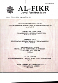 Image of AL-FIKR: JURNAL PEMIKIRAN ISLAM