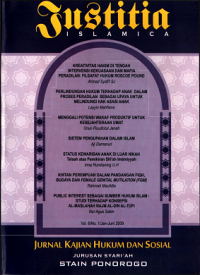 Image of Justitia ISLAMICA : Jurnal Kajian Hukum dan Sosial